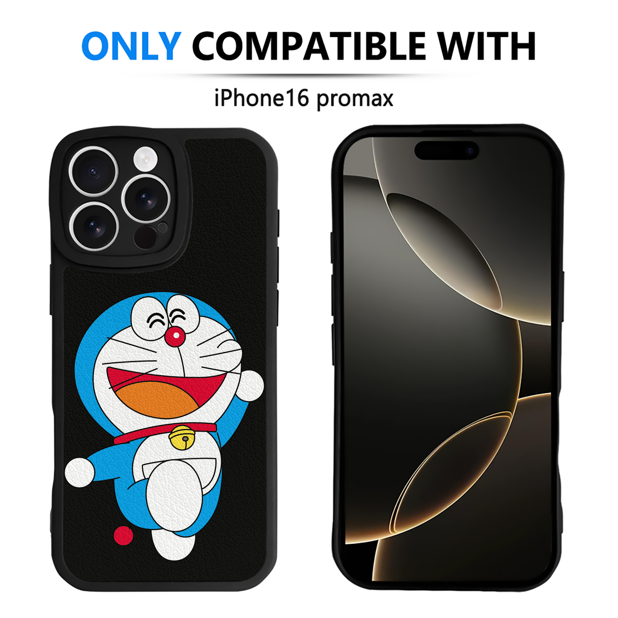 （画像用） ドラえもん Doraemon 【iPhone 16シリーズ対応】シリコンスマホケース（レザー調） 材質：シリコン